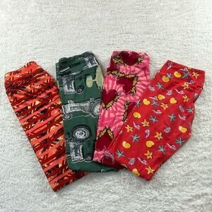 Lularoe one size leggings - lot of 4 Tractors, hearts, beach